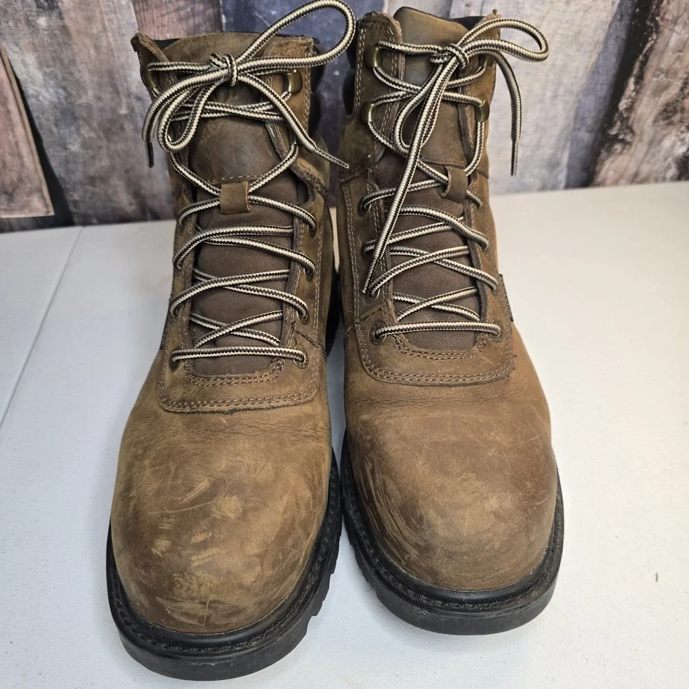 Steel Toe Wolverine Mens‎ Work Boots size 10.5 EW Waterproof Oil Slip Resistant